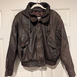 Vintage Wilson’s Brown Leather Jacket Adventure Bound Men’s Medium